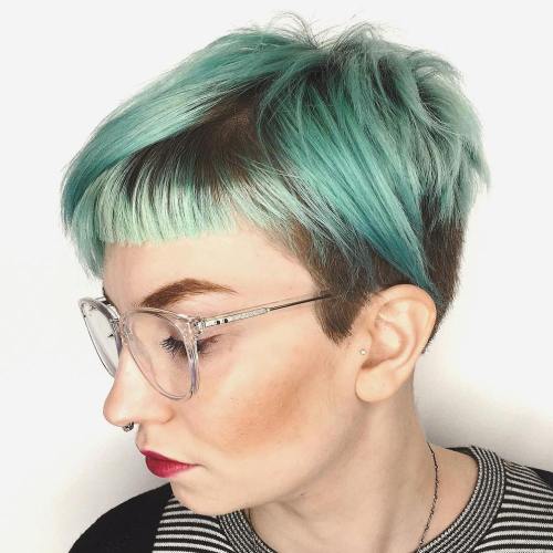Funky Brown And Turquoise Pixie