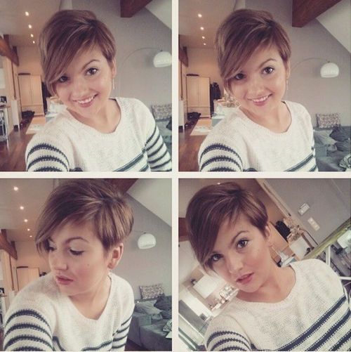 pixie haircut with side bangs
