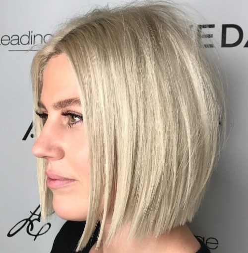 Tousled Blonde Bob For Straight Hair
